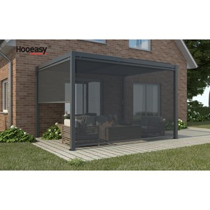 Stores enrouleurs motorisés électriques pour balcon Hooeasy, auvent rabattable pour pergola - Product Image 5