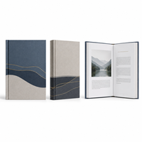 Service d'impression de livres personnalisés en lin avec couverture rigide, reliure en tissu professionnelle et estampage à chaud doré
