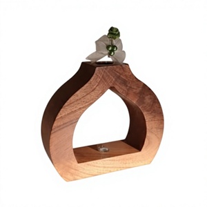 Vase à fleurs décoratif en bois naturel fait main, design moderne, écologique, pour la décoration de la maison, vente en gros - Product Image 2