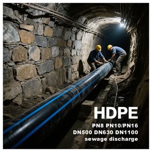 REHOME Sanitär rohr kanal 315mm Pe Hdpe Pn16 400mm Durchmesser Polyethylen Polyethylen rohr 25mm PE100 Rohr - Product Image 5