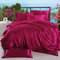 Ensembles de housses de couette en soie pour l'hiver, chauds et épais, doux pour la peau.