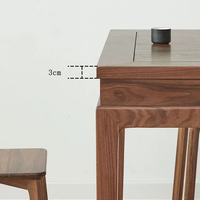 Nouvelle table à thé carrée moderne et simple en noyer noir massif, table à manger multifonctionnelle pour Mahjong, mobilier pliable pour la maison, balcon/thé