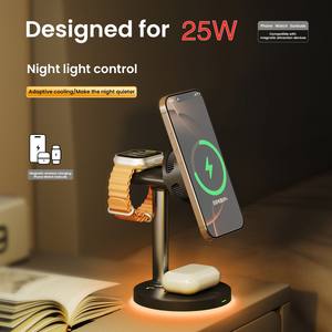 Ventilador de Enfriamiento Activo TEC Multifuncional de Tendencia 2026, Estación de Carga Inalámbrica Rápida Magnética 3 en 1 con Luz Nocturna, Soporte de 25 W - Product Image 2