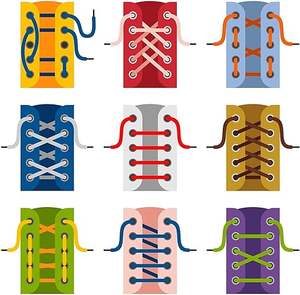 Tali sepatu datar 8mm warna-warni terlaris sepatu kets tali sepatu poliester kepang tali sepatu - Product Image 6