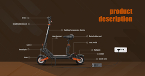 Nuevo Scooter Eléctrico Kukirin 2024 en Stock en la UE, 48V 20Ah, Velocidad 60km/h, Alcance 80km, Autoequilibrado, con Asiento - Product Image 4