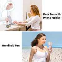 Mini oreille de chat personnel USB Rechargeable Portable ventilateur électrique intelligent avec support de téléphone lumière rvb pour voyage au bureau à domicile