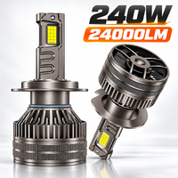 Nouvelle Arrivée Redsea R3Pro 240W 24000LM Ampoule de Phare LED pour Voiture 4575 CSP H1 H3 H7 H11 H13 880 9005 9006 9007 Ampoule de Phare LED H4