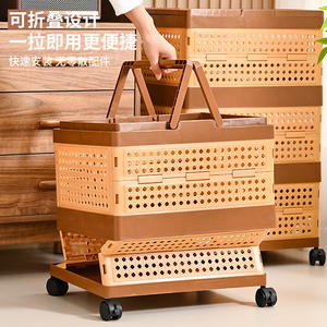 กล่องเก็บของพลาสติกแบบซ้อนได้สไตล์ยุคกลาง ขายส่งราคาพิเศษ พร้อมฝาปิด ล้อเลื่อน และหูหิ้ว พับเก็บได้ - Product Image 6