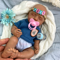 Großhandel 12 Zoll Vollsilikon-Babypuppen mit offenem Mund und Schnuller für Fotografie-Requisiten & Feiertagsgeschenke
