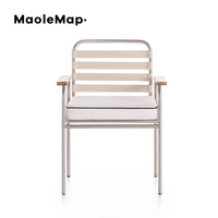 Ensemble table et chaises d'extérieur Mobilier de jardin de luxe Balcon Bistro pour restaurant Hôtel rustique Plage Piscine Fauteuils avec accoudoirs