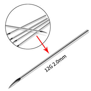 Outils d'aiguille de perforation en acier chirurgical de qualité médicale OEM Aiguilles de perçage corporel jetables stériles pour <span class=keywords><strong>nombril</strong></span>, mamelon, oreille, nez, lèvre - Product Image 6