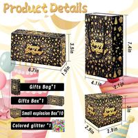 Bestseller Boîte surprise de Noël et d'anniversaire à ouverture escamotable, cadeau créatif, enveloppe rouge pliable, blanc