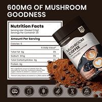LIFEWORTH Poudre de café aux champignons OEM ODM Mélange Reishi Cordyceps Crinière de lion Fabricant de boissons instantanées sous marque privée