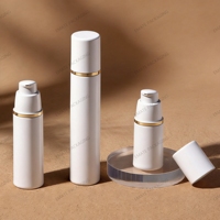 RTS en STOCK – Flacon pompe sans air en PP sans BPA pour crème BB, 15ml, 30ml, 50ml, blanc, avec pompe sans air