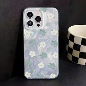 เหมาะสำหรับเคส iPhone 17 Pro Max, เคสโทรศัพท์กันกระแทกแบบตัดลายเลเซอร์ลายดอกไม้สีฟ้าสดใส - Product Image 4