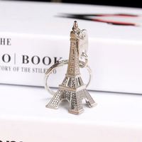 Vintage Paris Tour Eiffel Porte-clés Métal Fer Tour Porte-clés Voiture Porte-clés Sac Pendentif Accessoire France Souvenirs Cadeau Porte-clés