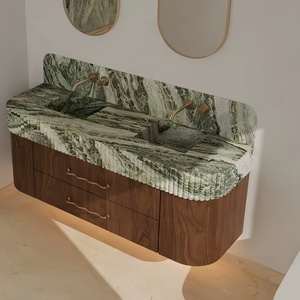 Encimera de Mármol Verde Irlandés de Buena Calidad, Acabado Antiguo, para Baño Clásico Vintage - Product Image 4