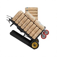 Chariot élévateur électrique pliable pour escaliers, type chenille, avec plateforme en acier, conforme CE