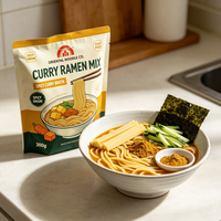 Hot Sale 200g Curry Flavor Instant Ramen Noodles Wholesale Asian Style Fried Ramen Bag OEM Halal