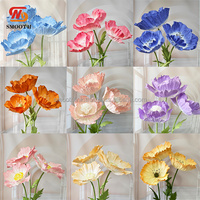 Vente chaude Décoration de mariage en fleurs Fleurs géantes en papier de pivoine en fleurs Fleurs murales