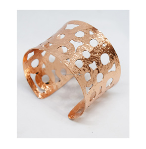 2025 Georgia <b>Copper</b> Cable Cuff Jewelry Christmas Hammered Narrow 3mm Cuff <b>Bracelet</b> Ladies Winter hammered ethnic bangle Jewelry - Product Image 4