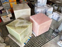 Natürlicher Luxus stein Pink Jade Marmor Onyx Esstisch Couch tisch Onyx Side Table