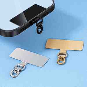 Universal Stainless Can Rotate Steel Slip D-Ring Mobile Phone Strap Lanyard Patch in Rope Shape Metal <b>Clip</b> Phone Tether Tab - Product Image 1