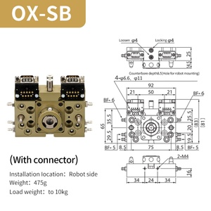 Dispositivo de Cambio Rápido Automático Cuadrado OX-SB para Robot en el Lado del EOAT - Product Image 3
