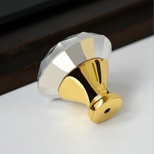 Handcrafted Single-Hole Zinc Alloy Crystal Cabinet <b>Knob</b> Modern Small Style for Kitchen Bedroom Dresser Hotel <b>Drawer</b> Use Durable - Product Image 6