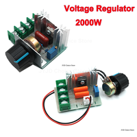Regulator Tegangan 2000W AC 50-220V Dimmer SCR Pengatur Daya untuk Perbaikan Rumah & Kontrol Kecepatan Motor