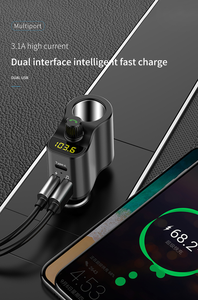 เครื่องเล่น MP3 บลูทูธในรถยนต์ <span class=keywords><strong>BT01</strong></span> พร้อมที่ชาร์จในรถยนต์แบบ USB 12/24V ชนิดเสียบช่องจุดบุหรี่ ตัวส่งสัญญาณ FM ในรถยนต์ - Product Image 6