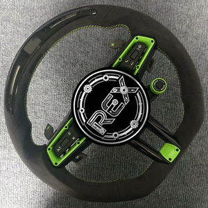 Volante de Gamuza con Detalles Verdes e Indicadores LED, Actualización de Antiguo a Nuevo para Porsche 911, 718, Cayenne, <span class=keywords><strong>Macan</strong></span> y Todas las Series - Product Image 5