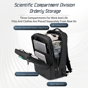 <span class=keywords><strong>Mochila</strong></span> <span class=keywords><strong>Arctic</strong></span> <span class=keywords><strong>Hunter</strong></span> de Fábrica, Moderna, Expandible, Impermeable, Resistente, con Ruedas para Portátil, Ligera, de Gran Capacidad - Product Image 3