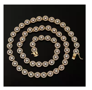 Collier de luxe Hip Hop en moissanite, taille émeraude, haute clarté, bijoux tendance, style unisexe - Product Image 2