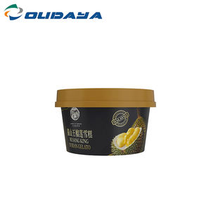 Gobelets à glace/yaourt en PP à paroi simple, anti-effraction, de qualité alimentaire, avec couvercle et cuillère, designs personnalisés, IML, 130 ml, 15,7 g, marque OUDAYA, HACCP - Product Image 1