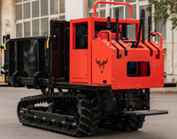 Mini-dumper chenillé diesel hydraulique tout-terrain de 1,5 tonne, mini-chargeur, transporteur de jardin