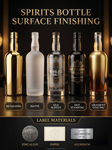 Vente en gros usine – Bouteille de whisky en verre transparent de grande capacité (750 ml, 1 L) avec logo personnalisé en relief pour brandy, <span class=keywords><strong>XO</strong></span>, liqueur – Approvisionnement en vrac - Product Image 5