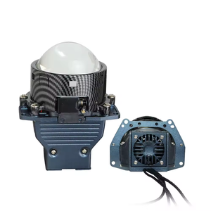 JHS haute qualité 3 pouces <span class=keywords><strong>70W</strong></span> Bi projecteur lentille phare salut feux de croisement Led H4 3 "Biled Laser <span class=keywords><strong>H7</strong></span> moto phare - Product Image 2