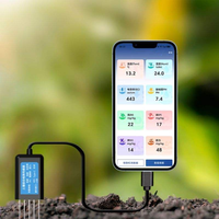 Testeur de sol portable professionnel Sentec USB Type-C 8 en 1 SEM225 pour la température, l'humidité, l'EC, le PH, le NPK pour l'agriculture