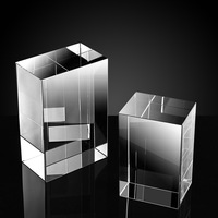 Honor of Crystal Cube vierge laser 3d créatif personnalisé Cubes de cristal K9 transparents Blancs de cristal de sublimation