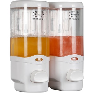 Feng Jie Wall Mounted Double Head Soap Dispenser 300ml Refillable Manual Liquid Soap Dispenser For Bathroom - Product Image 3