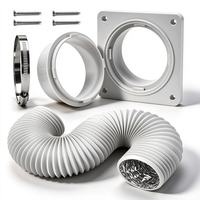Raccord magnétique pour conduit de sécheuse en acier inoxydable/plastique de 4 pouces DV180, connecteur magnétique à connexion rapide, bride magnétique d'étanchéité pour conduit de ventilation