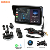 Layar GPS Motor Bestsonic 6 inci Tahan Air IP67 untuk Apple CarPlay Nirkabel, Android Auto, Panggilan Bebas Genggam, Navigasi Pintar