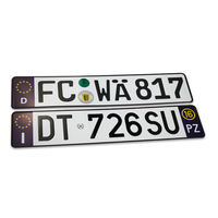 Accessori per veicoli all'ingrosso goffratura Logo personalizzato targa targa vuota per sublimazione dell'auto riflettente decorativa del regno unito
