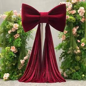 Lazo de Terciopelo Rojo Reutilizable y Duradero de Gran Tamaño para Decoración de Árbol de Navidad de LANJO Factory - Product Image 6