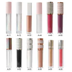 2022 personnalisé rose Boba brillant à lèvres ensemble marque privée végétalien brillant à lèvres Tube de Base avec grand pinceau baguette <span class=keywords><strong>maquillage</strong></span> cadeau Kit - Product Image 3