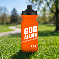 Bouteille de vélo personnalisée avec logo, 610 ml, en plastique, portable, avec bec verseur à pression, écologique, pour le cyclisme
