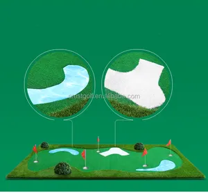 PGM高尔夫放绿色人造草迷你高尔夫球场地堡水坑