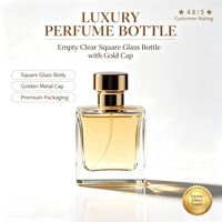 Botol Semprot Parfum Kaca Grosir Isi Ulang untuk Perjalanan  Emas Perak  Tutup Hitam  Botol Parfum Portabel Logo Kustom