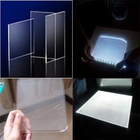 Panneau de diffusion en acrylique dépoli, haute transmission lumineuse, simple/double face sablée, matériau PMMA, services de découpe et de gravure, blanc laiteux
